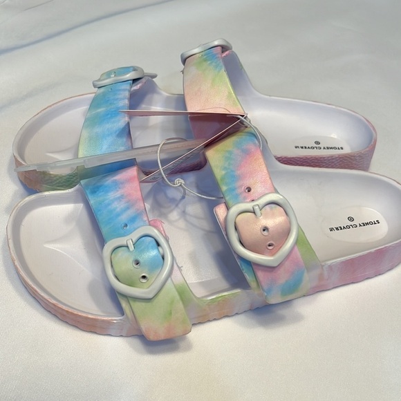 Stoney Clover Lane X Target Tie Dye Slide Sandals. - Picture 4 of 5